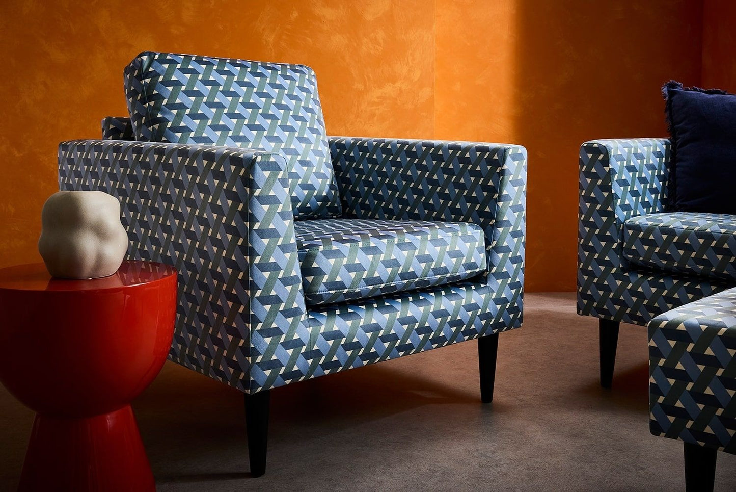 Jude Armchair in Ash Faux Leather