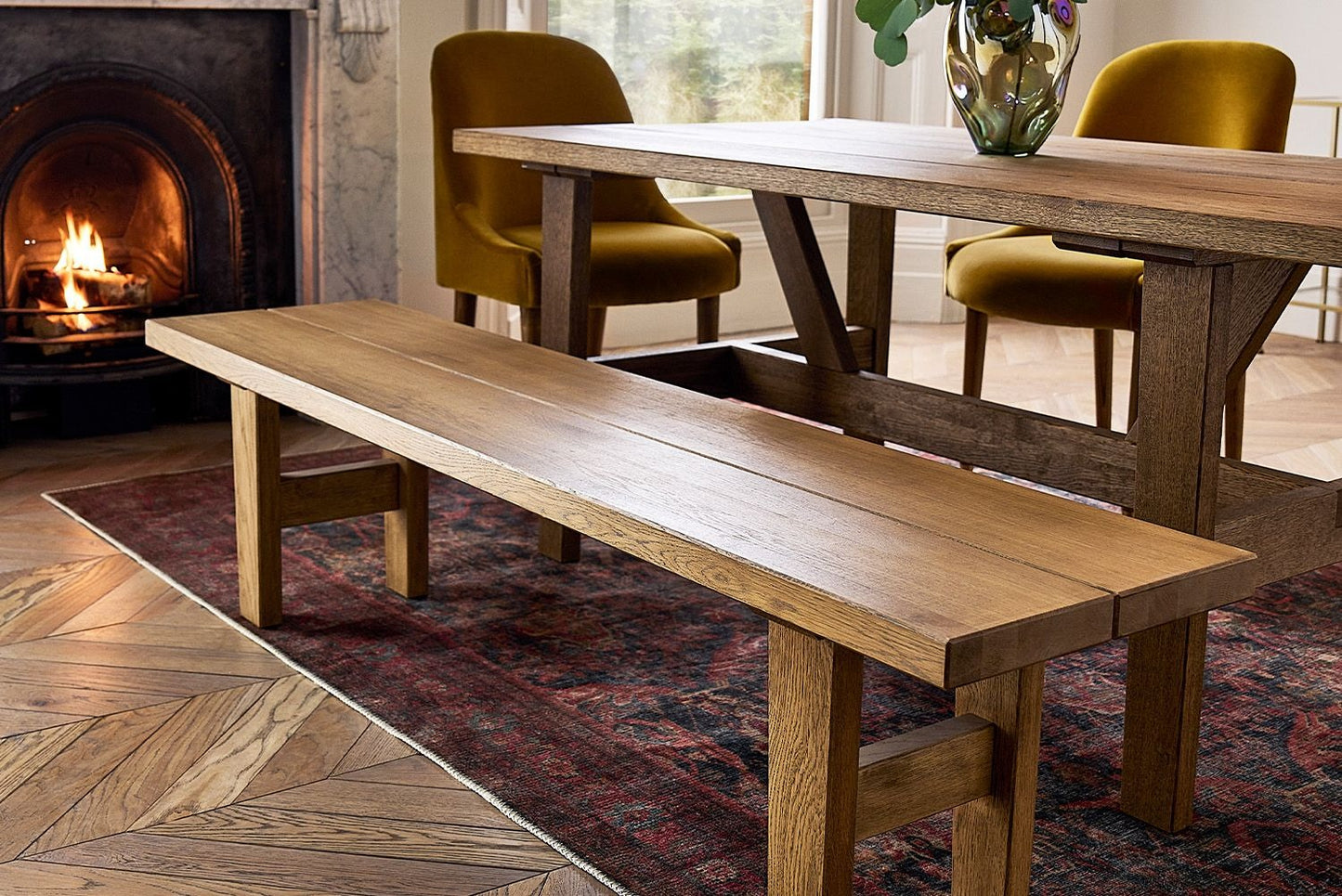 Kingsley Bench in Natural Oak