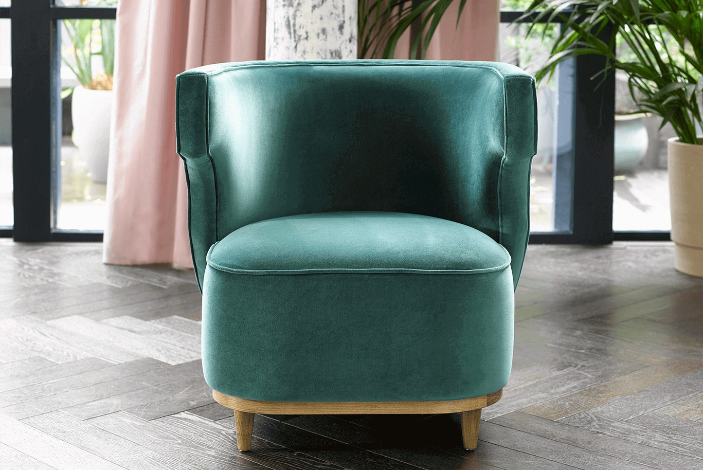 Edie Armchair in Pumice House Basket Weave