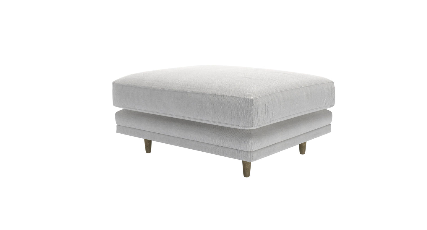 Marco Large Rectangular Footstool in Pumice House Basket Weave