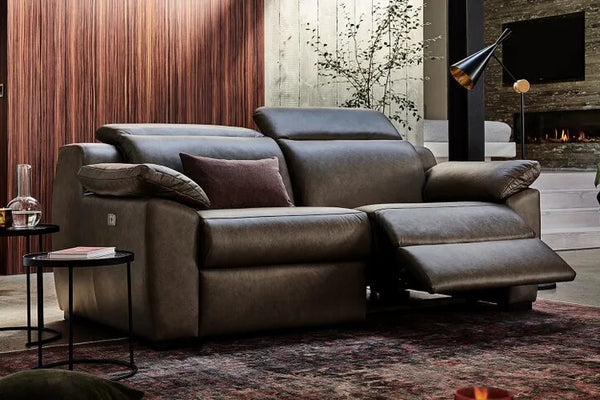 Hudson 2 Seat Recliner Sofa in Pumice House Basket Weave - My Store