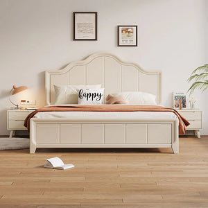 Agnes King & Super King Size Bed with Drawer Storage – Cream, Contemporary Modern Design, Wooden Frame, Easy Assembly - My Store