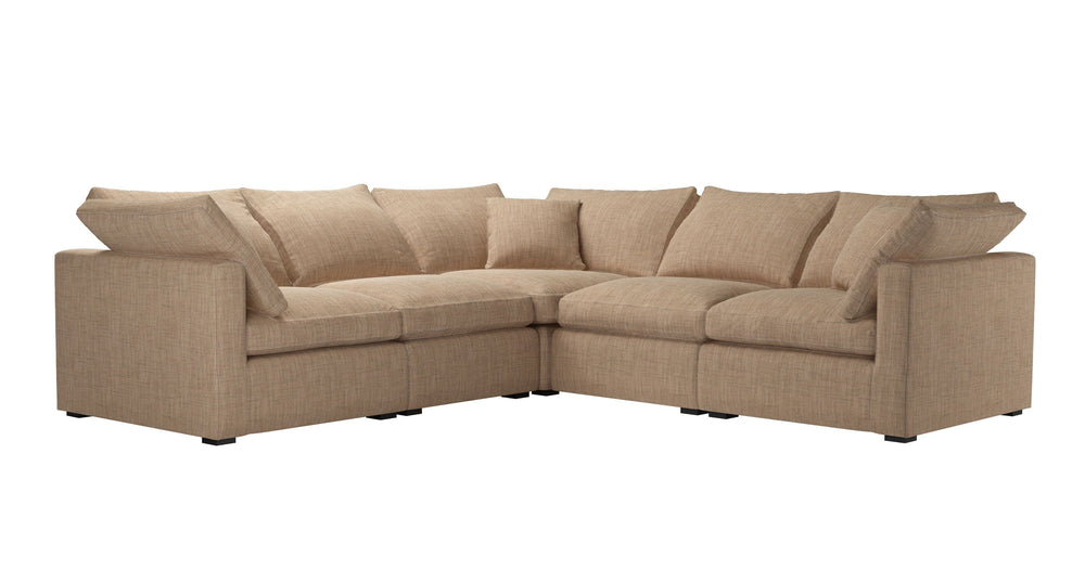 Long Island Slim Medium Corner Sofa in Pumice House Basket Weave