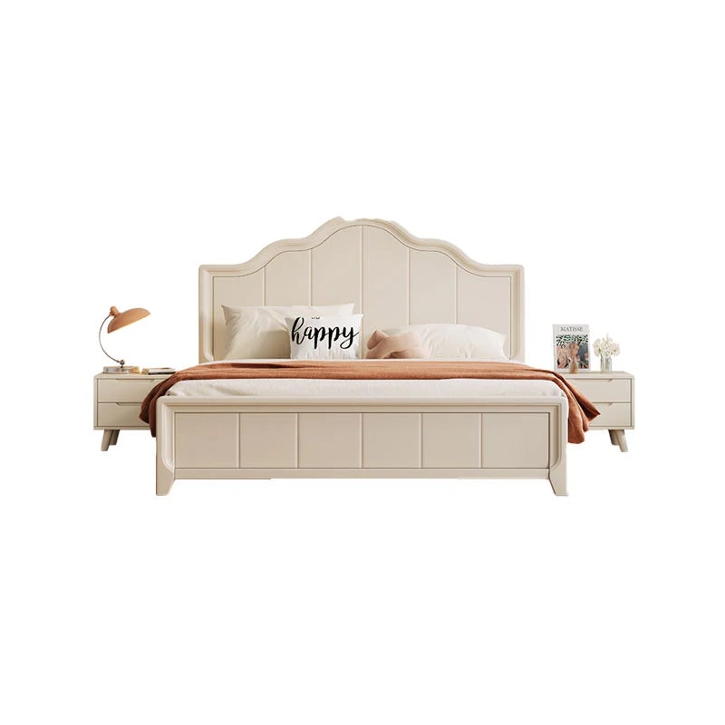 Agnes King & Super King Size Bed with Drawer Storage – Cream, Contemporary Modern Design, Wooden Frame, Easy Assembly - My Store