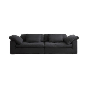 Ransom Linen Two Seater Sofa – Contemporary Modern Loveseat with High Resilience Foam Cushions & Durable Linen Upholstery for Living Room Comfort