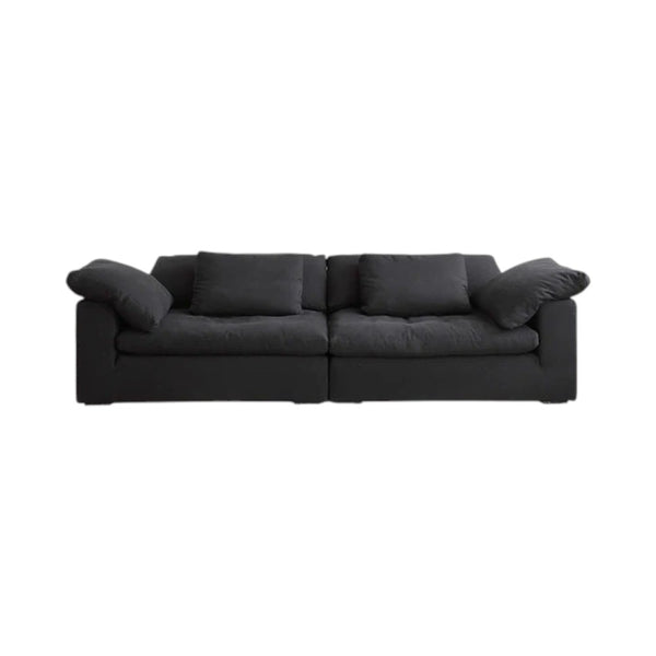 Ransom Linen Two Seater Sofa – Contemporary Modern Loveseat with High Resilience Foam Cushions & Durable Linen Upholstery for Living Room Comfort