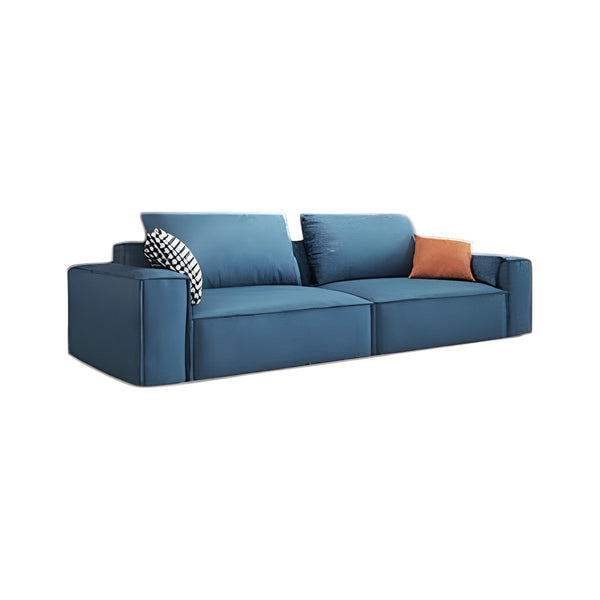 R67 Anselm Two Seater Modular Sofa – Contemporary Leathaire Upholstered Couch with High-Density Sponge Comfort – Modern 2 Seater Living Room Sofa
