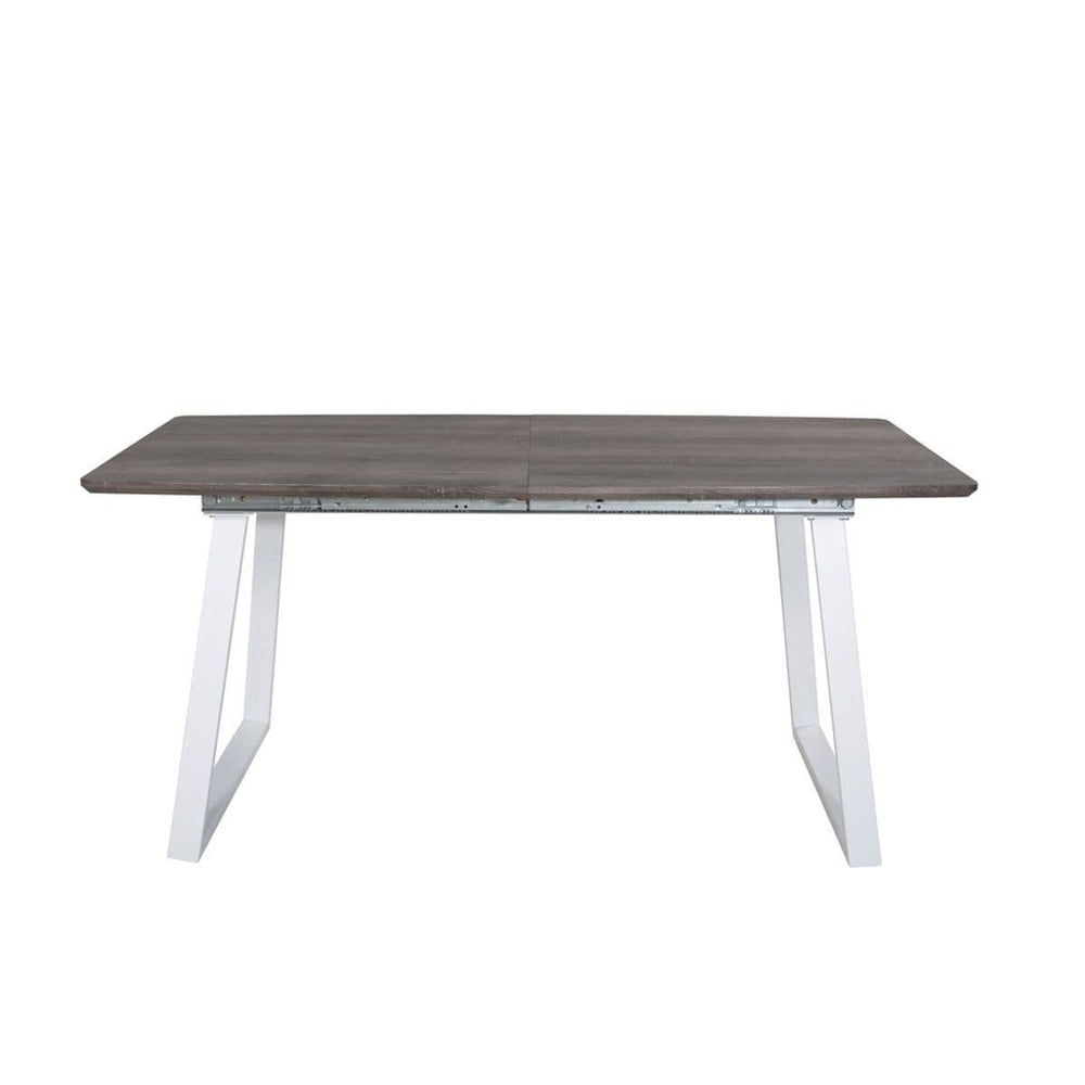 Inca Extendable Dining Table 160–200cm – Grey | Modern Rectangular MDF Top with White Metal Frame | Stylish & Space-Saving Design by Mmilo