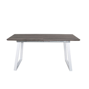 Inca Extendable Dining Table 160–200cm – Grey | Modern Rectangular MDF Top with White Metal Frame | Stylish & Space-Saving Design by Mmilo