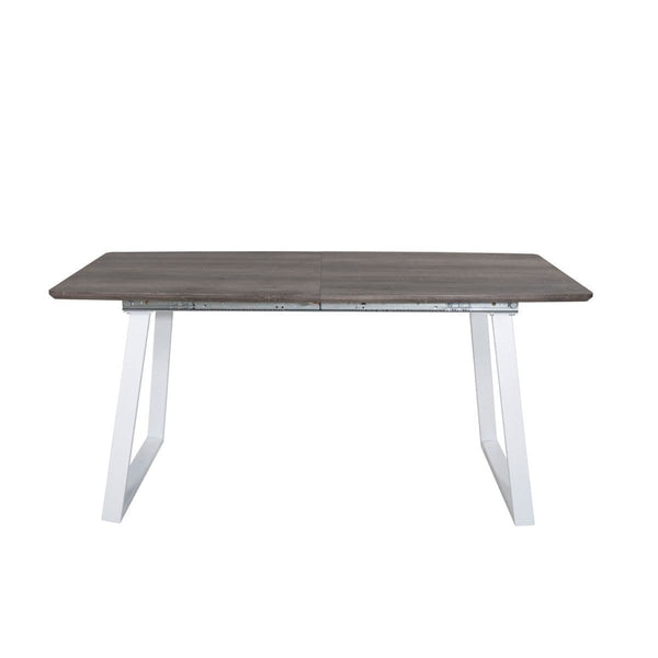 Inca Extendable Dining Table 160–200cm – Grey | Modern Rectangular MDF Top with White Metal Frame | Stylish & Space-Saving Design by Mmilo