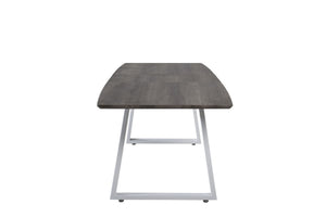 Inca Extendable Dining Table 160–200cm – Grey | Modern Rectangular MDF Top with White Metal Frame | Stylish & Space-Saving Design by Mmilo