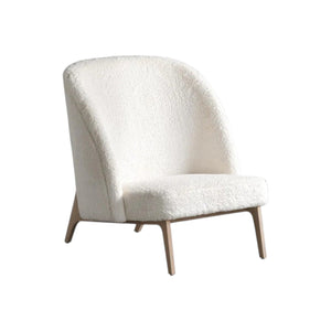 Teddy Boucle Armchair, Contemporary Accent Chair with Wooden Frame – Soft Upholstered Lounge Chair for Living Room, Bedroom & Reading Corner (Green / White) - My Store