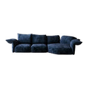 Cove Petal Modular Three Seater Sofa – Contemporary Free-Form Chenille Sofa with High-Density Sponge Cushions | Modern Living Room Seating in Cream, Pink & Blue