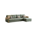 Malhotra L Shape Sofa Bed, Corner Sofa Bed with Pull-Out Sleeping Function, Leathaire Upholstered Modular Lounge Bed Sofa for Living Room – Available in Multiple Sizes & Colours