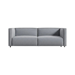 Oakland 2 Seater Modular Sofa – Modern Linen Upholstered Compact Sofa with High-Density Foam Cushions, Removable Cushion Covers, Contemporary Living Room Seating
