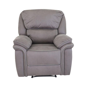 Saranda Grey Recliner Armchair | Microfiber Upholstery, Adjustable Back & Footrest
