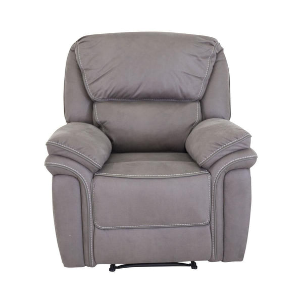 Saranda Grey Recliner Armchair | Microfiber Upholstery, Adjustable Back & Footrest