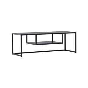 Riverside TV Stand, Black Steel – Modern Minimalist Media Console by Mmilo