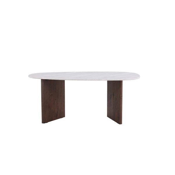 Mmilo Grönvik Oval Dining Table 180x90 cm – Light Grey, Spraystone MDF Top, Scandinavian Design