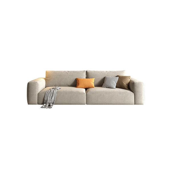 Lionel Two Seater Sofa – Linen Upholstery, Light Grey (180cm) – Contemporary Modern Design, No Assembly Required - My Store
