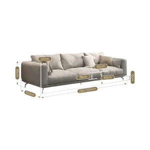 NR23 Two/Three Seater Sofa – Modern Leathaire Upholstered Sofa Set, Contemporary Design, Comfortable Living Room Couch (Greige Colour No.15)
