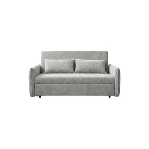 Camden Two Seater Sofa Bed with Storage, Pull Out Double Sofa Bed, Chenille Upholstered Convertible Sofa for Living Room & Guest Room, Light Grey