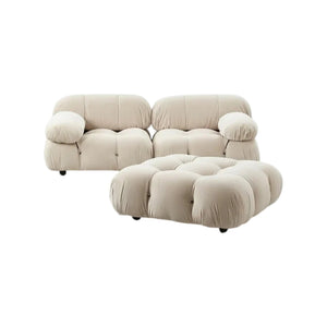 B&B Italia Camaleonda Two Seater Modular Sofa – Luxury Velvet Upholstered Contemporary Couch with Deep Cushions, Modern Living Room Seating - My Store