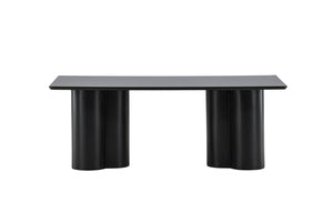 Mmilo Olivia Coffee Table 120x60 cm – Black, Modern MDF Sofa Table with Sleek Minimalist Design for Living Room