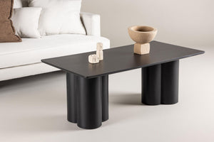 Mmilo Olivia Coffee Table 120x60 cm – Black, Modern MDF Sofa Table with Sleek Minimalist Design for Living Room