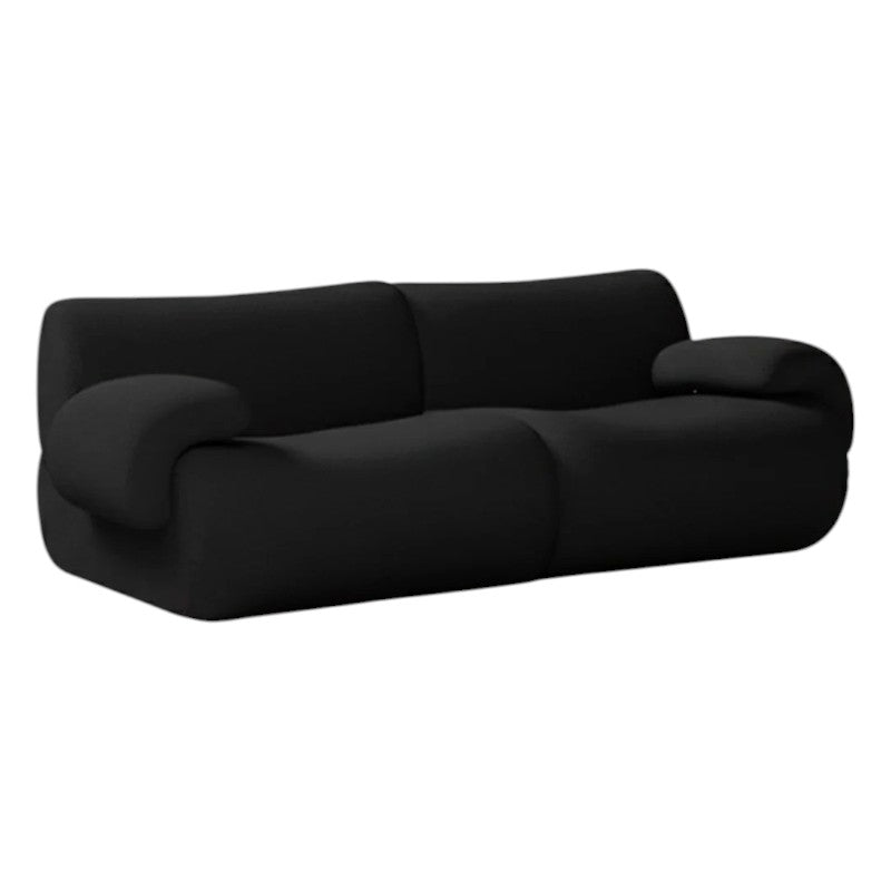 Matuszewski Modular Bouclé Sofa – 2  Seater Contemporary Modern Sofa Set, Premium Soft Boucle Upholstery Living Room Couch (White & Black) - My Store