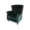 Mid-Century L9 Armchair – Loft Style Accent Lounge Chair with Solid Wood Frame, Premium Leather Upholstery, Modern Living Room Seating (Green, Brown, Blue, Red, Yellow)