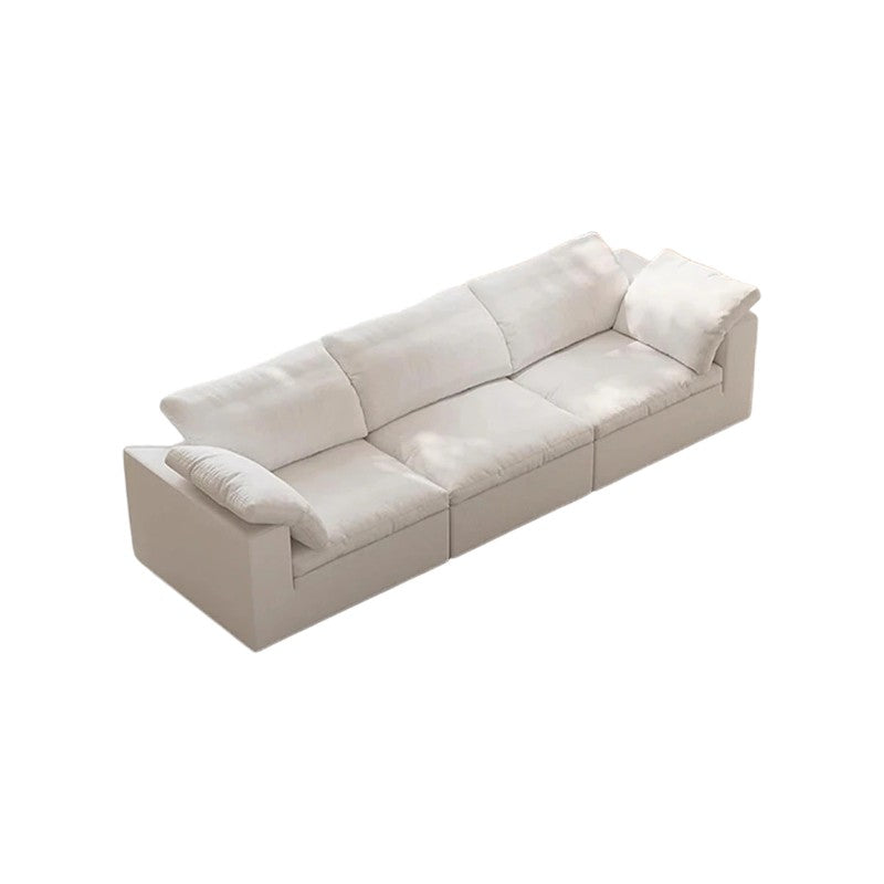 Farid Modular Sofa – Contemporary White Linen 2 Seater / 3 Seater Sectional Sofa with Modular Design, Modern Living Room Couch - My Store