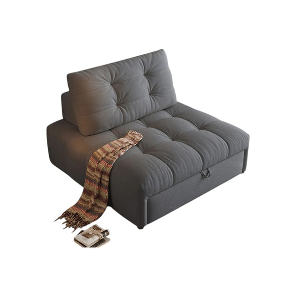 Alhassan 2-in-1 Sleeper Armchair Bed – Convertible Single Seater Sofa Bed, Leathaire Upholstered Folding Lounge Chair with High Density Foam, Modern Space-Saving Design (White, Grey, Green, Orange)