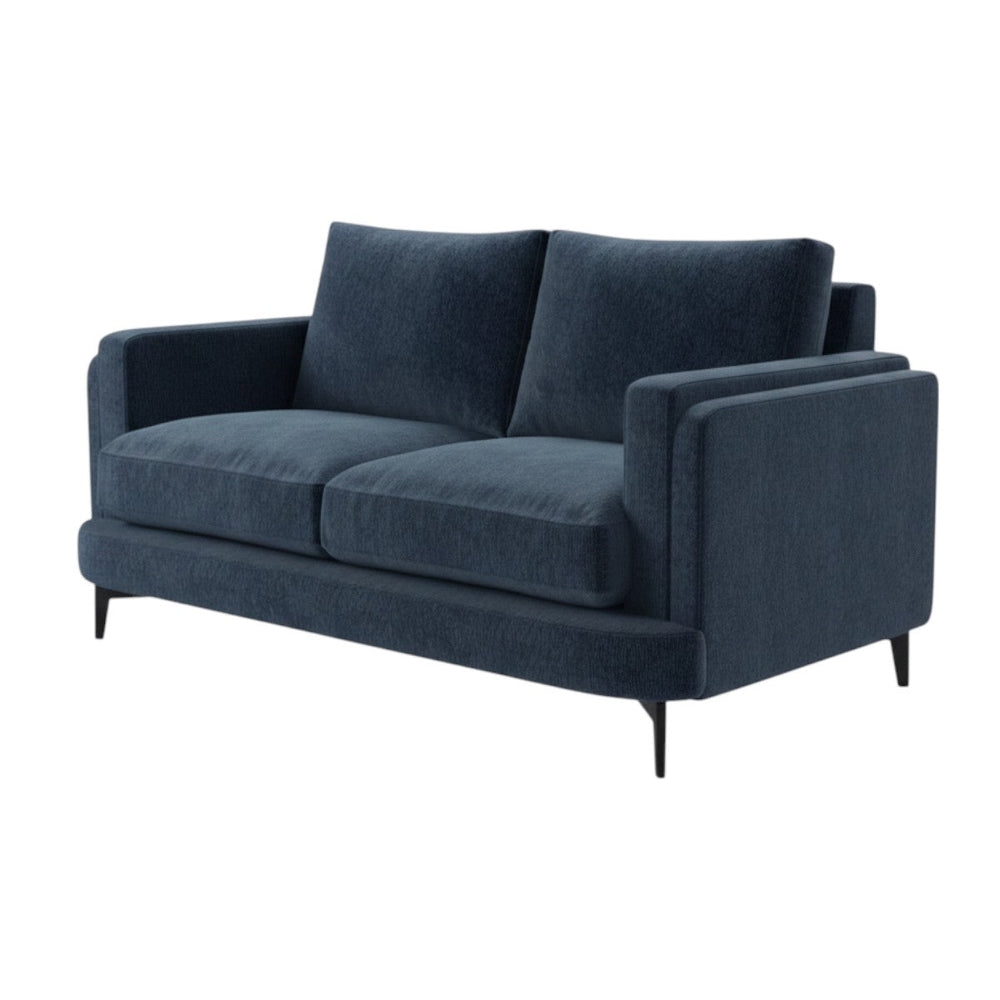 Boston Squared Arm Sofa with contemporary squared arms and comfortable feather-filled cushions in modern living room setting