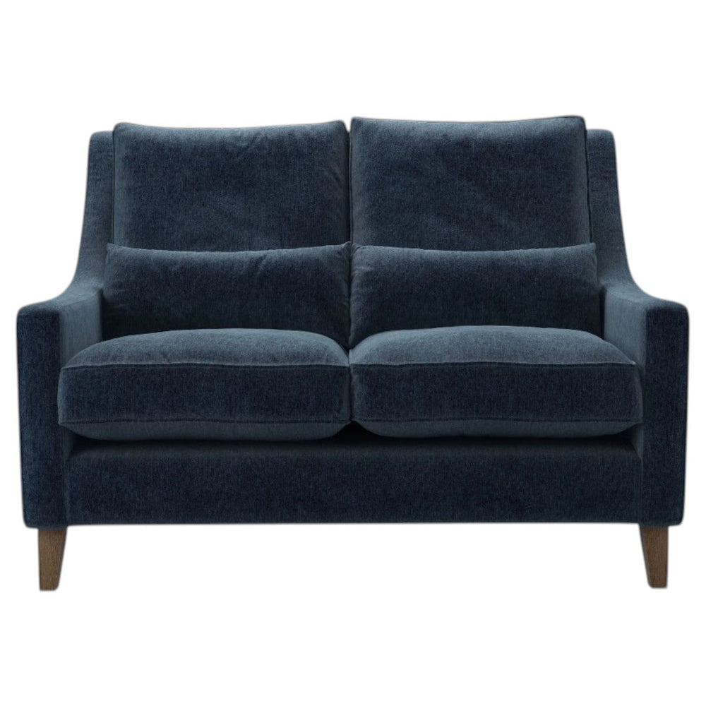 Iggy High Back Sofa in mid-century style with wooden legs and swooping arms