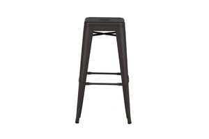 Tempe Bar Chair Set of 4 – Matte Black Steel – Modern Industrial High Stools for Kitchen & Dining