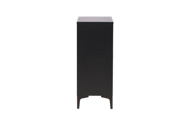 Piring 4-Drawer Black Steel Cabinet | Modern Office & Home Storage Solution