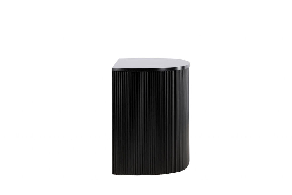 Loca Wall Cabinet 120 cm | Black Ribbed Modern Storage Furniture