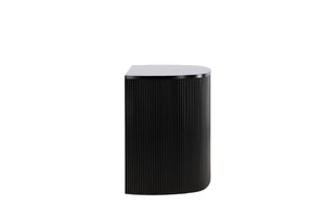 Loca Wall Cabinet 120 cm | Black Ribbed Modern Storage Furniture