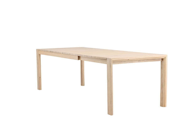 Slider Extendable Dining Table – Whitewash Finish, 170+40+40cm Modern 10-Seater