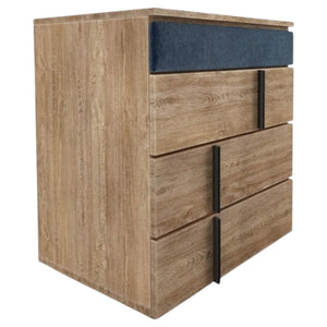Amalfi Bedside Chest of Drawers in Pumice House Basket Weave - My Store