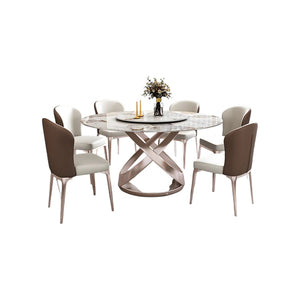 Stylish sintered stone dining table set for modern homes