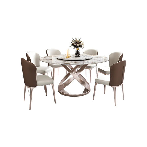 Stylish sintered stone dining table set for modern homes