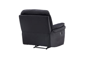 Saranda Black Recliner Armchair | Microfiber Upholstery, Adjustable Back & Footrest