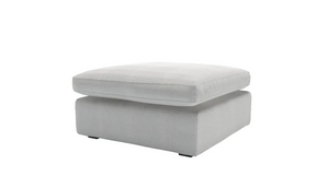 Long Island Slim Medium Rectangular Footstool in Pumice House Basket Weave