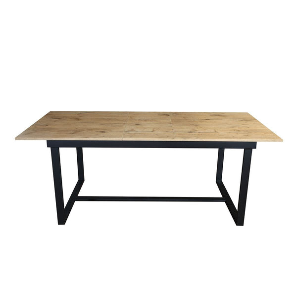 Polish 6–8 Seater Extendable Dining Table | Oak Finish, Durable Laminated Board