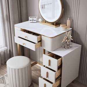 Lakin White Dressing Table with Mirror