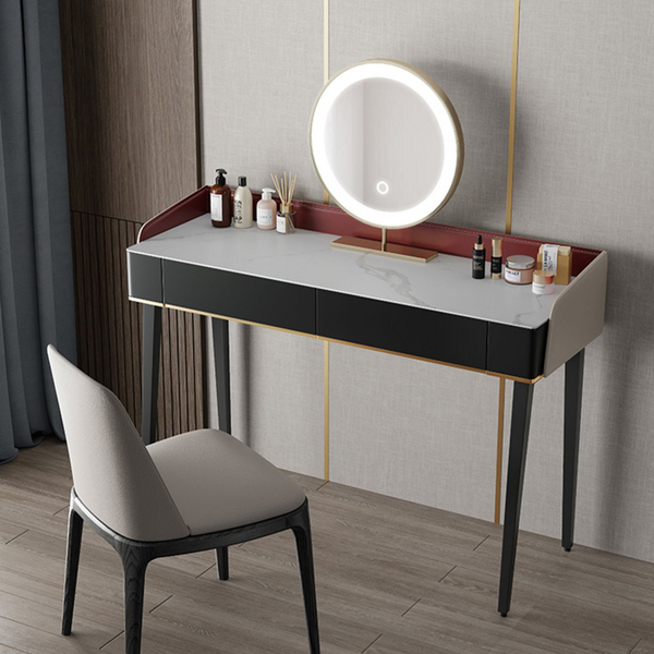 Ivoree Dressing Table with Drawers & LED Mirror