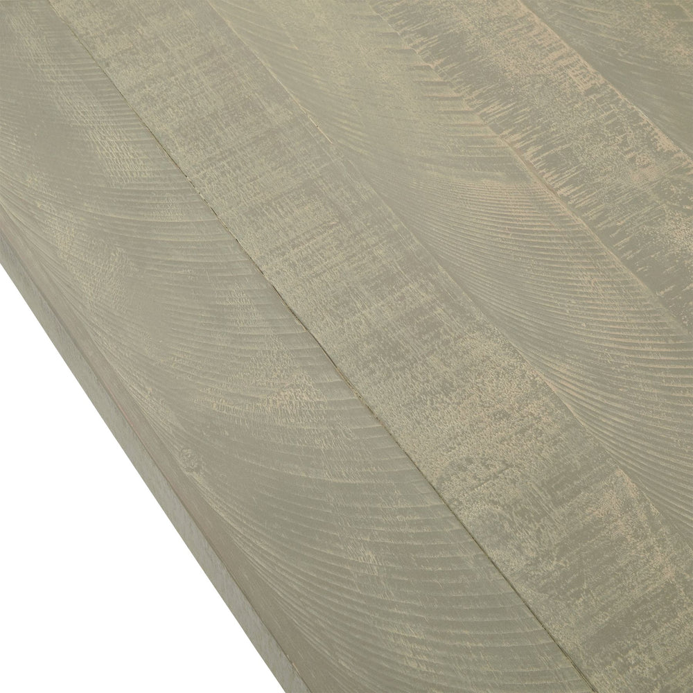 Saltaire Collection Rectangular Dining Table Handmade Grey Pine Dining Table with Contemporary Curved Design, 200cm