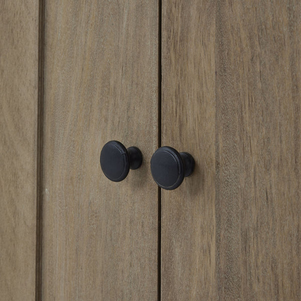 Copgrove Collection 4 Door Sideboard – Handcrafted Hardwood French Style Sideboard with Washed Bleached Finish and Iron Handles